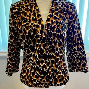 🐆Trina Turk Leopard Blazer EUC🐆